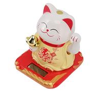 ciciglow Lucky Cat Ornament, Lucky Waving Cat Light Energy Sensing Chinese Welcome Cat Ornament for Home Cars Ornament Bright Colors Fortune Cat (Yellow)