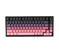 ciciglow Mechanical Gaming Keyboard, 2.4G/Bluetooth/USB Wired Hot Swappable Keyboard, RGB Backlit Keyboards with PBT Keycaps for PC Laptop (Black and Pink)