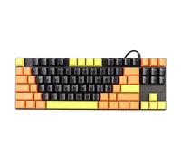 ciciglow Mechanical Gaming Keyboard, Compact 87 Keys Keyboard Wired Backlit Computer Keyboard with Blue Switch Various Dynamic Running Lights