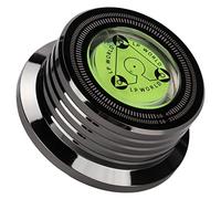 ciciglow Metal record weight, turntable disc stabilizer, aluminum disc stabilizer, with spirit level, to eliminate vibrations, for LP vinyl record players(Light black)