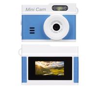 ciciglow Mini Keychain Digital Camera,1080P Retro Digital Camera with 0.96 12MP HD Inch Screen,Vintage Compact Micro Cameras for Teens Students Travel School (White Blue)
