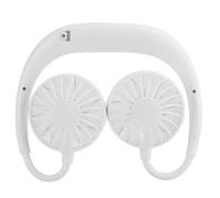 Ciciglow Neckband fan, USB Rechargeable Portable Mini Personal Cooling Device, Dual Desktop Lazy Fan, Hands-Free Summer Necessity (white)