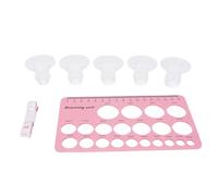ciciglow Nipple Ruler Flange Insert Kit, Flange Sizing Kit Measure Tool Nipple Ruler 13/15/17/19/21mm for 24mm Most Pump Flanges, with 1.5m Tape