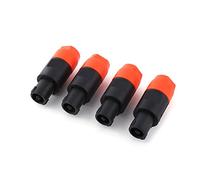 ciciglow NL4FC Speaker Cable Amplifier Connector,Audio Speaker Plug,NL4FC Male to NL4FC Male Plug Connector for Speaker/Amplifier/Mixer (4PCS) (Orange)