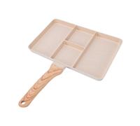 ciciglow Nonstick Divided Grill Pan, Versatile 4 Section Breakfast Grilling Pan, Durable Square Grill Skillet with Divider for for Gas Stove.