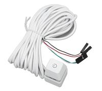 ciciglow PC Power Switch, External Power Supply Control Adapter Cable Mechanical On Off Button with Blue Switch Backlit for Desktop Office Gaming (Green Light 2m)