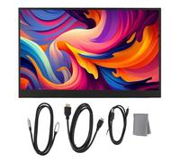 ciciglow Portable Monitor, 15.6in IPS HD 1080P 60-75hz 45% SRGB Laptop Monitor, HDMI, USB, Type C, Portable Display Screen