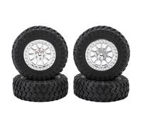 ciciglow RC Car Tires, Rubber Wheel Tires for MN82 and LC79 Remote Control Cars with Improved Traction and Durability (Silver)