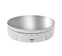 ciciglow Rotating Turntable Display Stand, 360 Degree Views for Jewelry Watch Cosmetic Display, USB or Batteries Powered, Suitable for Collectibles and More (ABS 3)