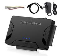 ciciglow SATA/IDE to USB 3.0 Adapter,Hard Drive Adapter Cable Converter for Universal 2.5/3.5 Inch IDE and SATA External HDD SSD, DVD-ROM/CD-ROM/CD-RW/DVD-RW/DVD+RW, Support 4TB for Laptop(UK Plug)