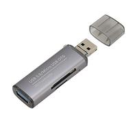 ciciglow SD Card Reader, 3 in 1 USB Type A 3.0 Male, USB Type A 3.0 Female, Micro USB Storage Card Reader 5Gbps Transfer Rate, Portable Memory Card Reader