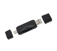 ciciglow SD Card Reader, Portable Memory Card Reader USB A 2.0/USB C 3.1/Micro USB Plug 3 in 1 Storage Card Reader for Windows, for OS X, for Android