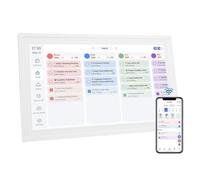 ciciglow Smart Digital Calendar,15.6 Inch HD WiFi Electronic Calendar&Chore Chart,Digital Picture Frame Interactive Family Planner with APP (Pure White)