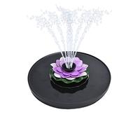 ciciglow Solar Fountain for Bird Bath,Solar Powered Fountain Pump 1.4W Free Standing Floating Birdbath Water Pumps for Garden, Patio, Pond and Pool Outdoor,Lotus Solar Fountain(Purple)