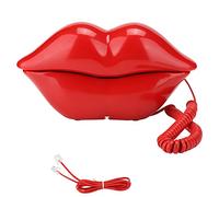 ciciglow Telephone, WX-3061 Multifunctional, Cute, Lip-shaped Phone Desk Phone Durable An Absolutely Fashionable Household Item (Big Red)