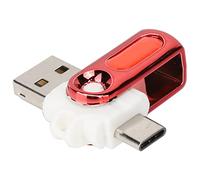 ciciglow TF Card Reader,Portable Memory Card Reader,2 in 1 TF to USB Adapter Support Plug and Play Compatible with TypeC OTG Mobile Phone (Red)