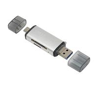 ciciglow USB Memory Card Reader, USB A 2.0 Adapter, Micro USB Connector, USB C 3.1 Portable Memory Card Reader for WIndows, for OS X, for LINUX System