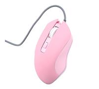 ciciglow USB Wired Mouse, Type C Corded Mouse Portable Silent LED Mouse Cute Cartoon Appearance Mouse for Macbook, for Macbook Pro, for Cell Phones (Pink)