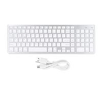 ciciglow USB Wireless Keyboard, Mini Universal Digital Charging Keyboard Multi-Device Ultra Slim Keyboard Compatible with Tablets and Laptops Stable Connection White Bluetooth Keyboard