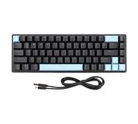 ciciglow Wired Gaming Keyboard, RGB Backlit Compact Mini Keyboard 68 Keys USB C Keyboard Mechanical Blue Switch, for PC Gamer, Travel, Easy to Carry (Black Blue)