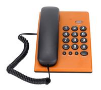 ciciglow Wired Landline Phone, Desktop Corded Telephone, Support Pause and Hold, Double Magnetic Handset Design, Corded Phone, for Home, office, Hotel(orange)