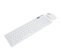 ciciglow Wireless Keyboard Mouse Combo, 101 Key 10 Meter Wireless Range Keyboard and Mouse Set for IOS Windows Android Laptop Desktop(white)