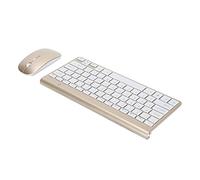 ciciglow Wireless Keyboard Mouse Combo, 78 Key Ultraslim 2.4Ghz Keyboard and Mouse Set for WINDOWS Laptop Desktop(gold)