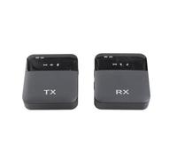 ciciglow Wireless Microphone System with 2 Transmitters + 1 Receiver for Smartphone Camera, Omnidirectional Clamp/Holder-on Mic for Vlog Video Recording, 30-60M Transmission Range (one-trigger-one)