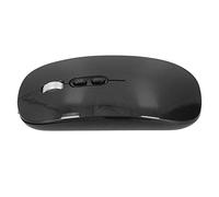 ciciglow Wireless Mouse, 2.4Ghz Rechargeable Silent Wireless Bluetooth Mouse Ergonomic Shape Dual Mode Charging Mouse Plug and Play for Computers and Laptops(black)
