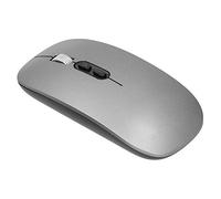 ciciglow Wireless Mouse, 2.4Ghz Rechargeable Silent Wireless Bluetooth Mouse Ergonomic Shape Dual Mode Charging Mouse Plug and Play for Computers and Laptops(dark gray)