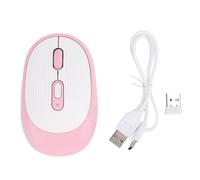 ciciglow Wireless Mouse, Bluetooth/2.4G Portable Computer Mice 800/1600/2400 Adjustable DPI Cordless Optical Mouse for Chromebook, for Wins 11 10 8 7 2003 2000 XP, for OS X10.4 (Pink)