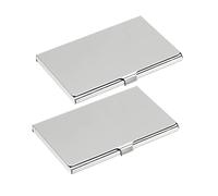 CiciIng Business Card Holders, 2 Pcs Stainless Steel, Super Light, Card Case for Men and Women