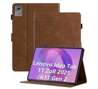 Cicili Case for Lenovo Idea Tab 11 Inch 2025/K11 Gen 2, Slim with Stand Hard Back PU Leather Cover TB336FU TB336ZU, Honeycomb Pattern Holder Multi-Viewing Angles, Brown
