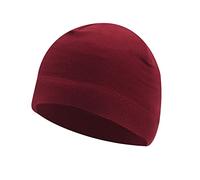 Cicilin 2 Pieces Skull Cap Hat Thermal Stretchable Winter Cycling Cap Fleece Helmet Liner Breathable Beanies Unisex Runnning Beanies red Wine