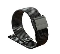 Cicilin Stainless Steel Bracelet Watchbands Watch Straps for Men Women Mesh Solid Links 18mm Black