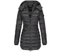 Cicilin Womens Winter Coats Warm Cotton Outerwear Parka Coat Windproof Jackets Hooded Long Coats black Size M/Asian XL