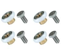 ciciment 4 Pack Shower Door Rollers Runners Wheels - Replacement Sliding Door Rollers for Bathroom Glass Shower Doors (19mm)