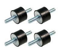 ciciment 4Pcs Anti-Vibration Rubber Mounts, Shock Absorber Silent Block, Double End Studs, Cylindrical Damper for Boat Car Air Compressor Pump (VV M8*23/30 * 20mm)