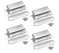 ciciment Magnetic Door Catch, Stainless Steel Cabinet Magnets for Kitchen Wardrobe Bathroom Cupboard Drawer Closures, Strong Magnet Latches for Small Cabinet Doors (4 pcs)
