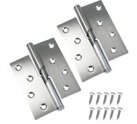 ciciment Pair of 100mm/4-inch Stainless Steel Rising Butt Door Hinges, Lift-Off Design, Rust-Resistant Hinges for Internal & External Doors, Cabinets, Frame Mounting (2 Pack) (Right Handed)