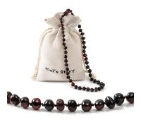 Cici's Story Amber Necklace Gift Set(Unisex)(Cherry) - 35cm Long - Handcrafted, Lab-Tested, Authentic Amber