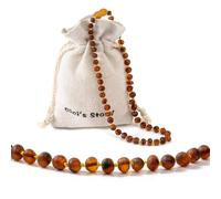 Cici's Story Baltic Amber Necklace(Unisex)(Cognac Raw) - 35cm long - 100% Natural & Handmade Amber Beads Jewelry