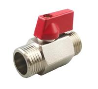 ciciTree Water Air Fluid Brass Mini Ball Valve AG x AG 1/2 Inch Pneumatic Shut-off Valve Tap