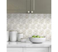 CiCiwind Peel and Stick Wallpaper Geometric 44CM×10M Waterproof Self Adhesive Film Beige Firework Contact Paper White Sticky Back Plastic Removable Vinyl Wrap for Bedroom Cabinet Wall