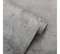 CiCiwind Self Adhesive Wallpaper Light Grey Concrete Look Wallpaper 40×300cm Thicken Peel and Stick Wallpaper Waterproof Vinyl Film for Wall Table Worktop Furniture Decor