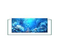 CICK SEED Aquarium Background & Fish Tank Background - Ultra HD Static Cling, No Tape, No Residue, Vibrant Underwater Scenery for Stunning Aquarium Decorations, Blue Ocean Theme 17.7 X 35.4 Inches