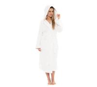 CICK Towelling Bath Robe Premium Quality Bathrobes for Women Highly Absorbent 100% Cotton Hooded Design Perfect for Men & Women in Loungewear and Gifts White 2XL, XXL