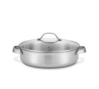 Cicla 2-Handle Skillet with Lid Inox