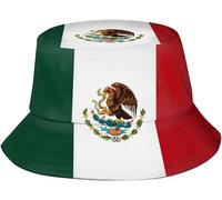 Ciclos Cute Mexico Flag Bucket Hat Mexican Flag Fisherman Hat Sunhat for Summer Outdoor Traveling