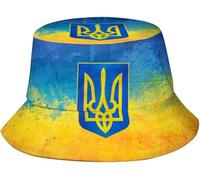 Ciclos Funny Ukraine Flag Bucket Hats Packable Fashion Sun Cap Outdoor Ukrainian Fisherman Hat for Women Men Teens